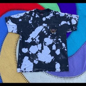 Bleached Harley Davidson pocket tee